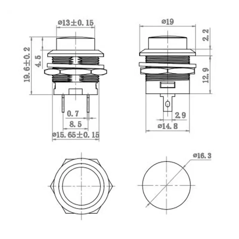 5/20Pcs 16mm Self-Reset 6Color - đánh giá và giá Kitchen Appliances Small