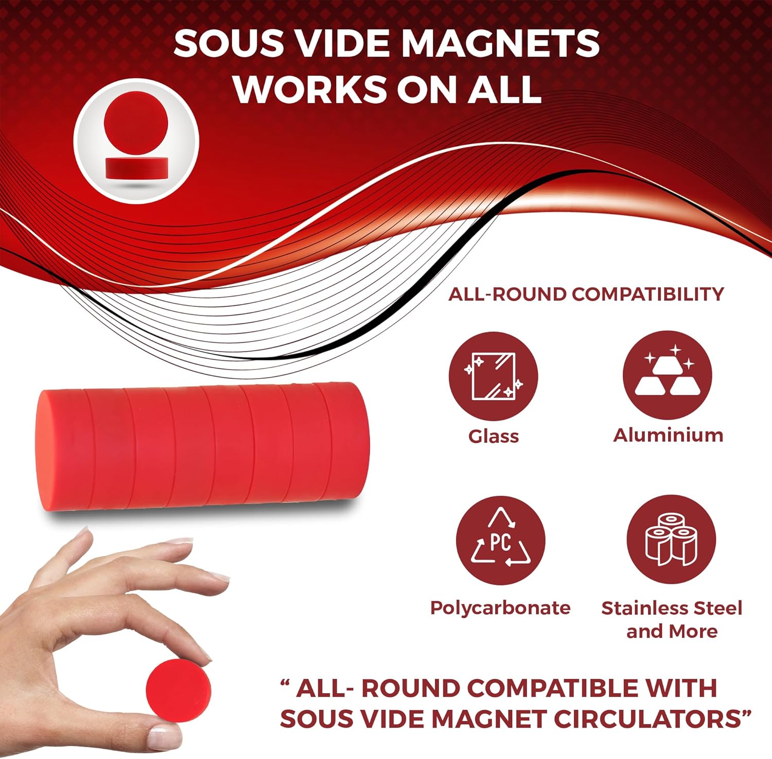 Sous Vide Magnets Set of 8 - F - đánh giá và giá Sous Vide Immersion